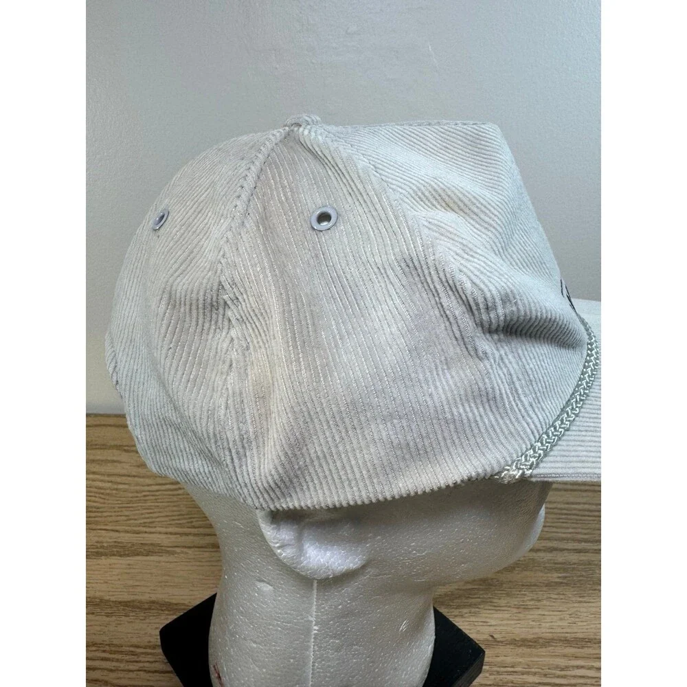 Vintage Lube Master Corduroy Hat Cap Snapback Embroidered‎ Trucker Rope